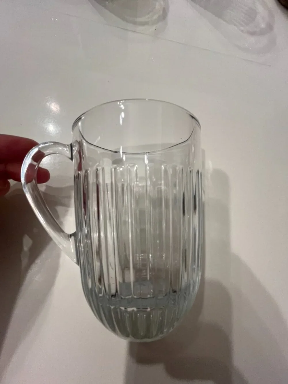 La Rochere France Ouessant Clear Glass 13.5 oz Coffee Mug Tea Cup 631301 NWT